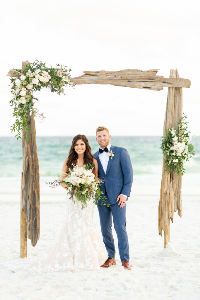 driftwood arch wedding