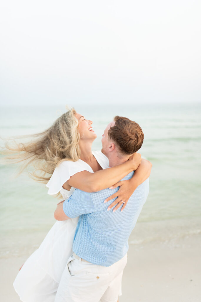 Fort pickens pensacola beach engagement spinning dancing