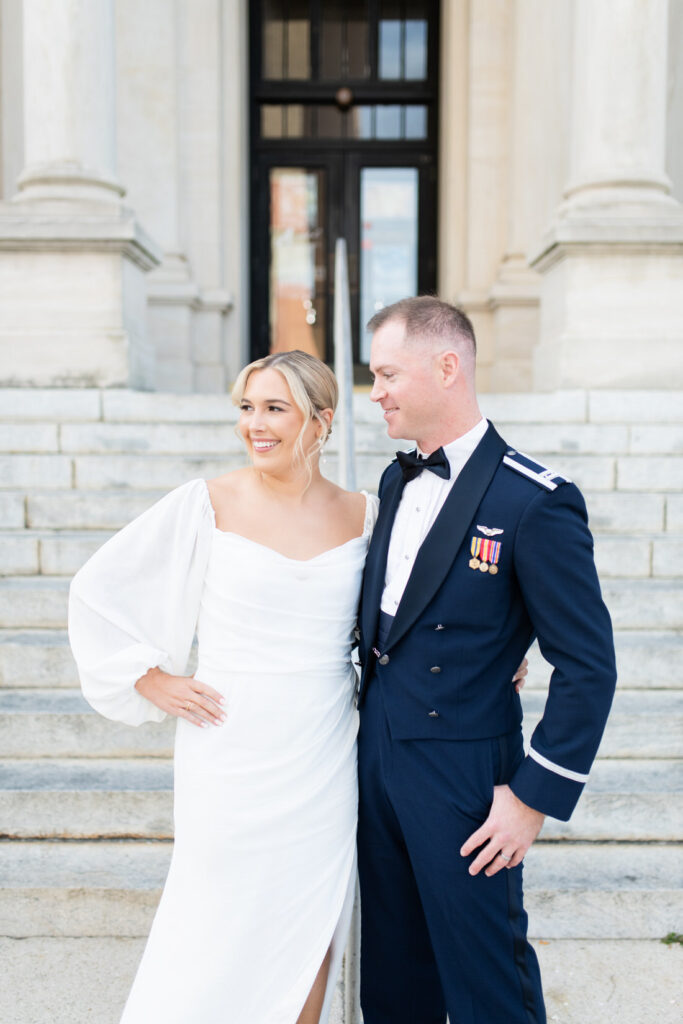 military downtown elopement wedding artel