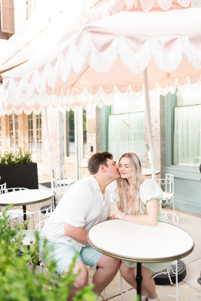 engagement session downtown pensacola cafe bistro