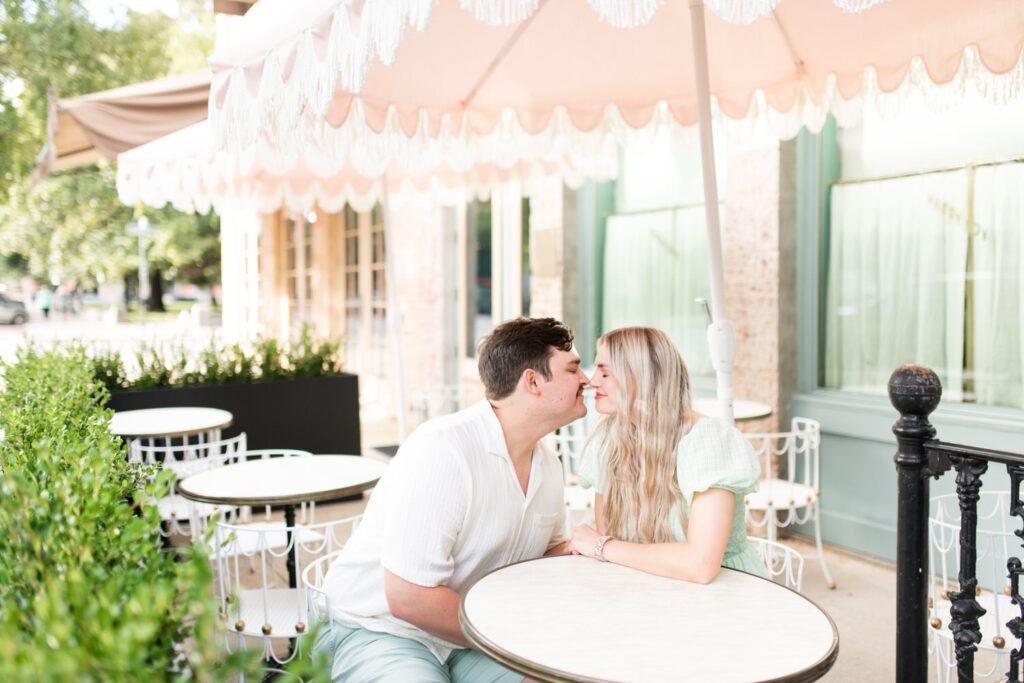 engagement session downtown pensacola cafe bistro