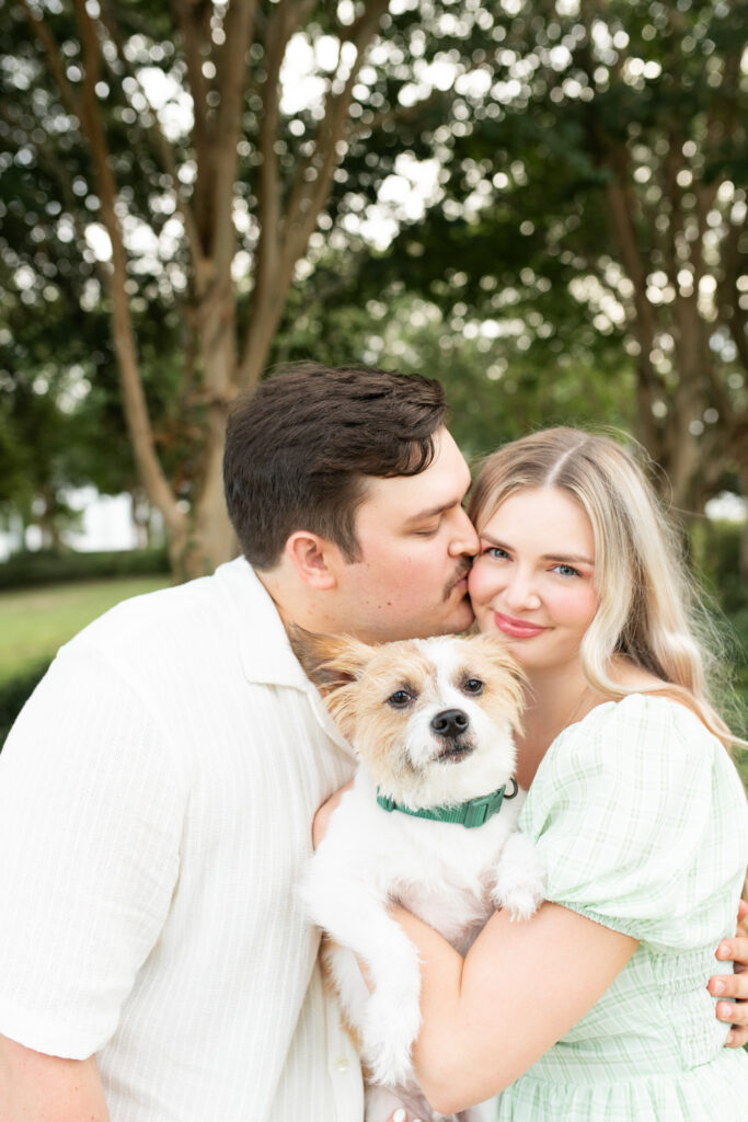 engagement session downtown pensacola veterans memorial park dog