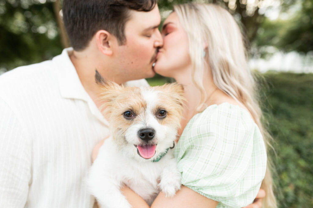 engagement session downtown pensacola veterans memorial park dog